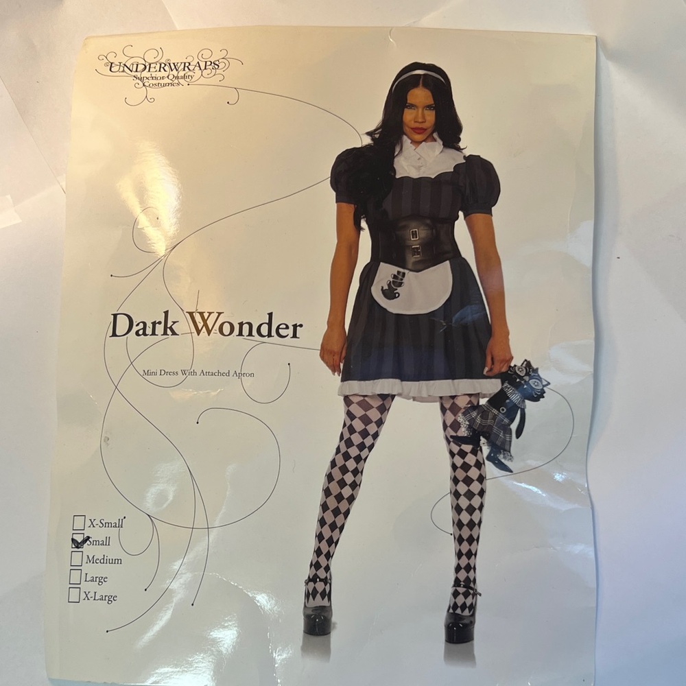 Women’s Dark Wonder Costume - Black and White size Small